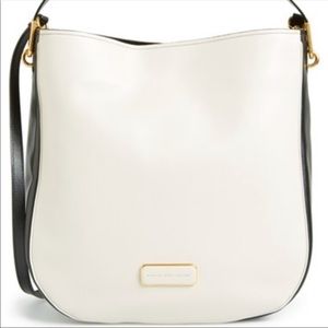 Marc Jacobs Take Your Mark Hobo Bag - Blk & cream